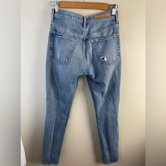 grlfrnd karolina jeans distressed in last dance size 25 medium wash cotton - Picture 3 of 13